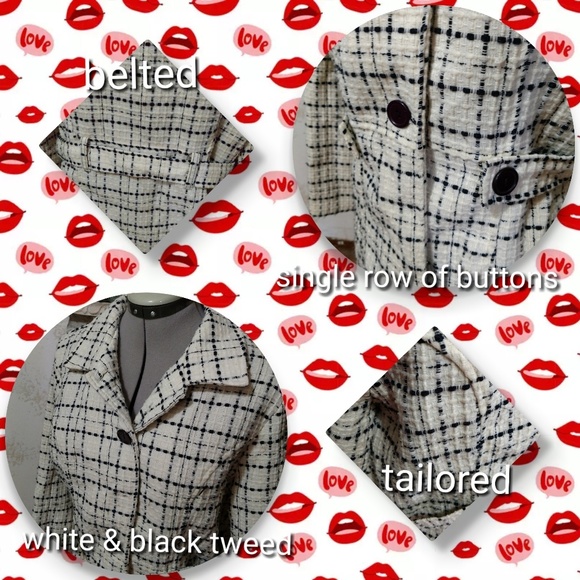 Black & White Vintage Swing coat - Picture 2 of 5